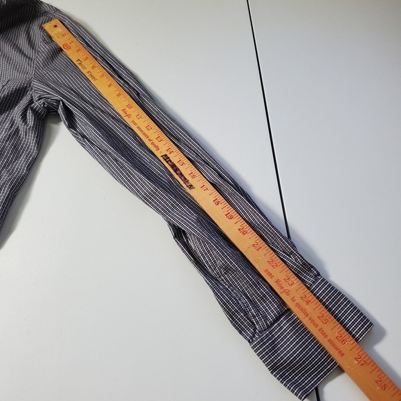 Armani Jeans Men Plaid Button Up Shirt Size XXL Long Sleeve Office Career - Picture 10 of 12